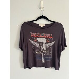 No Comment Rock and Roll Graphic Tee Wild Sounds Short‎ Sleeve Top Size S